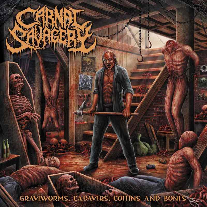 CARNAL SAVAGERY - Graveworms, Cadavers, Coffins and Bones CD